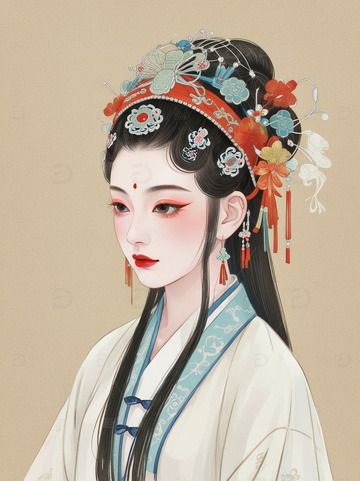 国风京剧戏曲花旦人物8