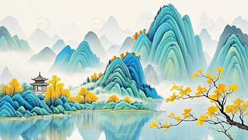 中国风水墨山水画4