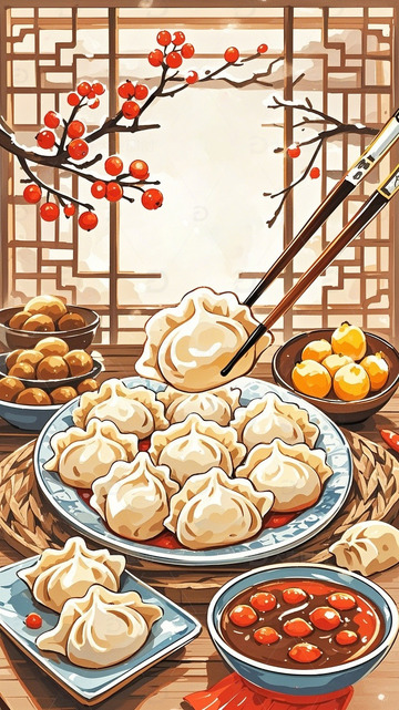 冬至立冬春节习俗饺子