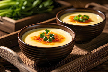 美食摄影蒸鸡蛋摄影图2