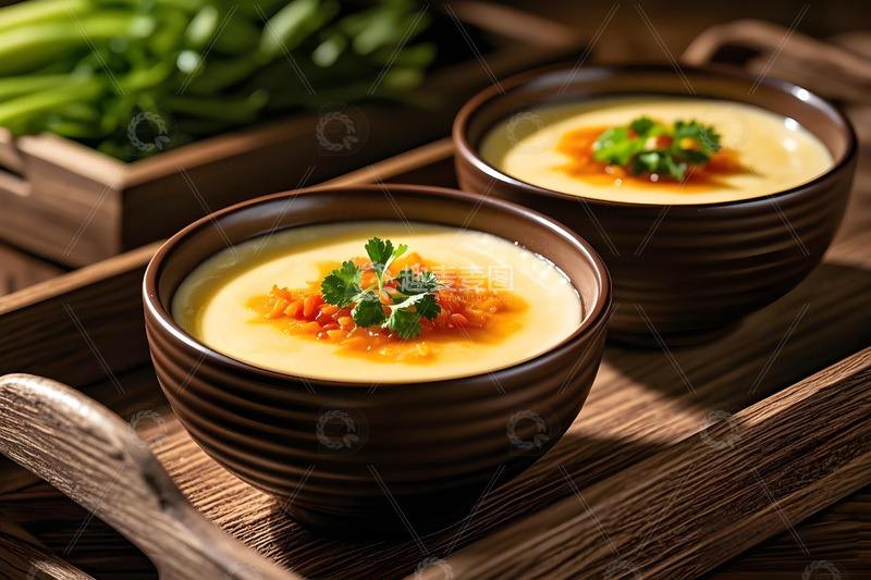 美食摄影蒸鸡蛋摄影图2