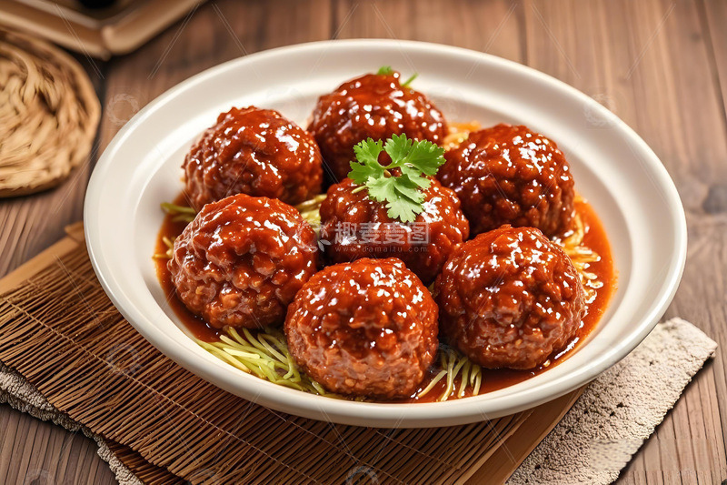 高清大图下载【趣麦麦图】美食摄影之狮子头摄影图1