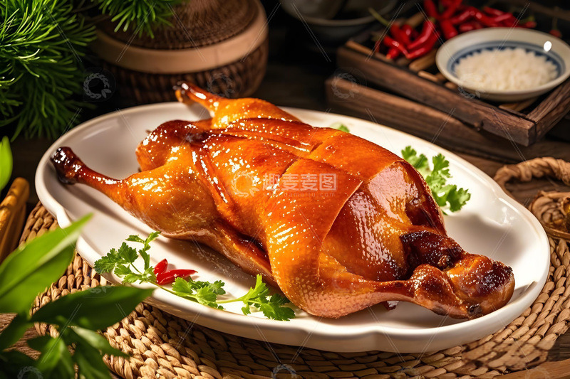 高清大图下载【趣麦麦图】北京烤鸭美食摄影图