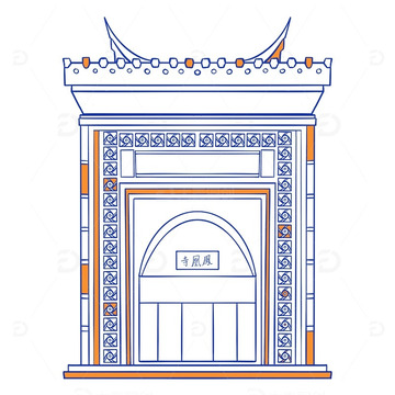 杭州上城区建筑地标凤凰寺