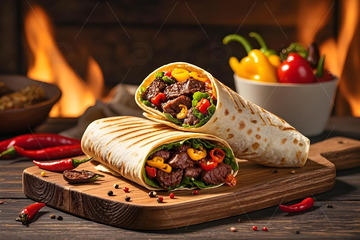 美食摄影牛肉卷饼2