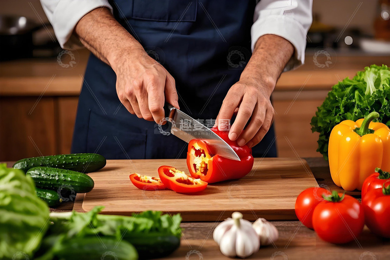 制作美食厨师摄影图1