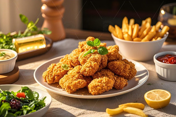 日式炸鸡美食摄影图1