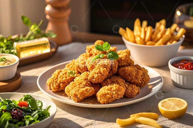 高清大图下载【趣麦麦图】日式炸鸡美食摄影图1