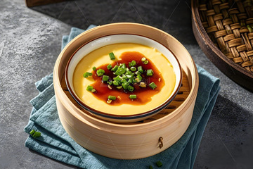 美食摄影蒸鸡蛋摄影图1