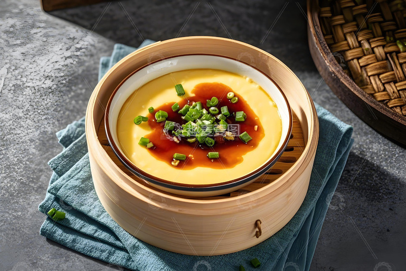 高清大图下载【趣麦麦图】美食摄影蒸鸡蛋摄影图1