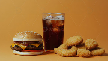 快餐汉堡可乐