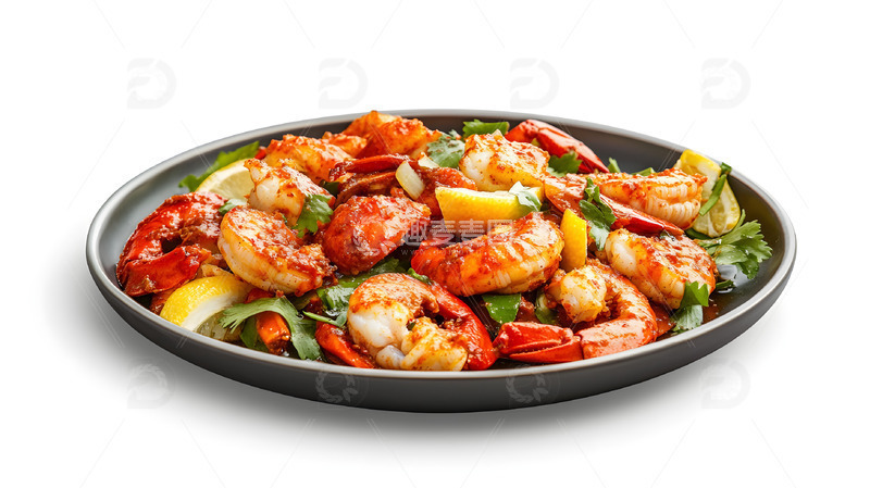 高清大图下载【趣麦麦图】麻辣虾仁小龙虾