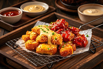 韩式炸鸡美食摄影图2