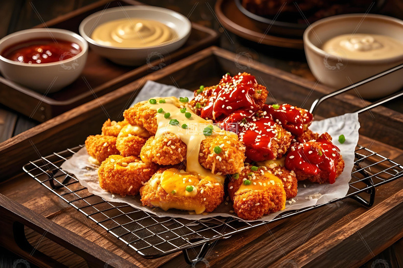 高清大图下载【趣麦麦图】韩式炸鸡美食摄影图2