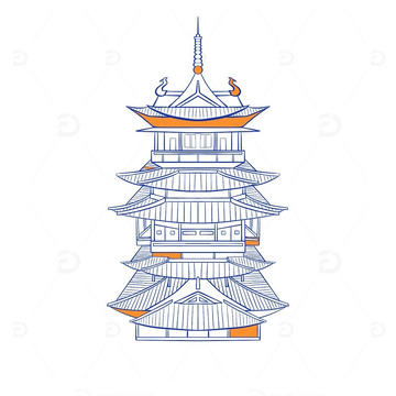 杭州拱墅区特色建筑景点望宸阁