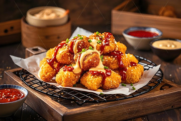 韩式炸鸡美食摄影图1