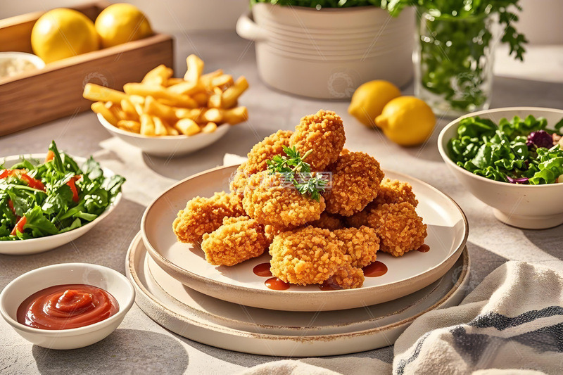 高清大图下载【趣麦麦图】日式炸鸡美食摄影图