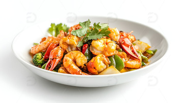 麻辣炒虾美味美食