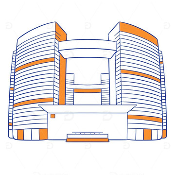 杭州上城区地标建筑杭州市图书馆