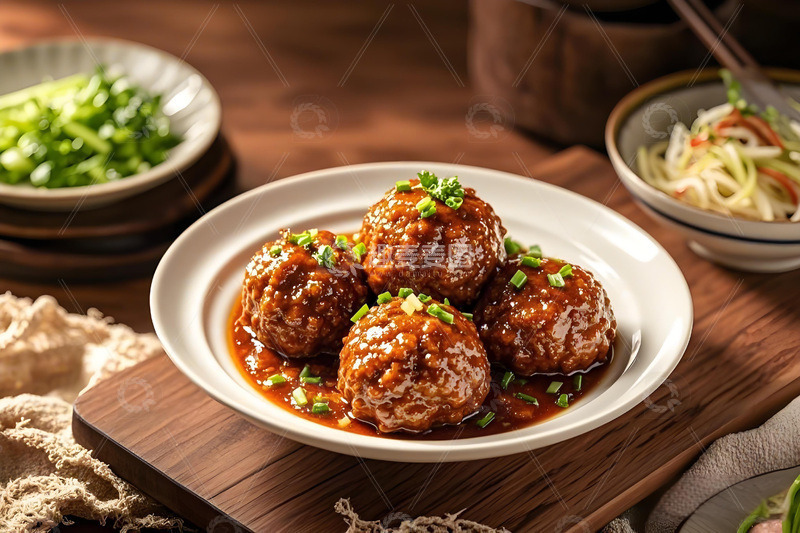 高清大图下载【趣麦麦图】美食摄影之狮子头摄影图2