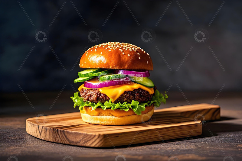 高清大图下载【趣麦麦图】汉堡西餐美食摄影图1