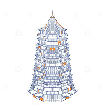 杭州西湖区特色建筑景点六和塔