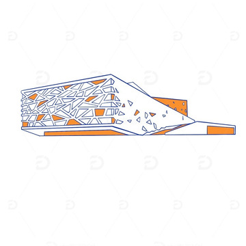 杭州临平区特色建筑地标临平大剧院