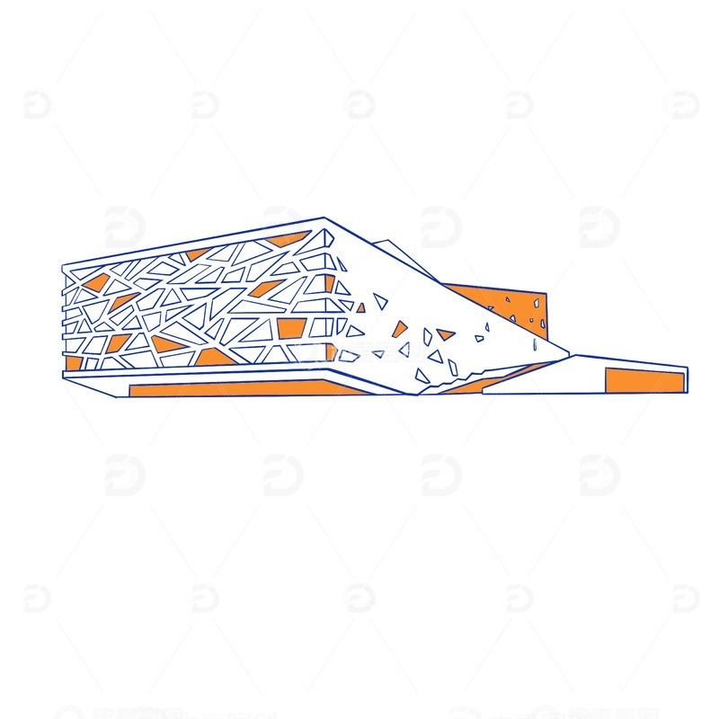 源文件下载【趣麦麦图】杭州临平区特色建筑地标临平大剧院