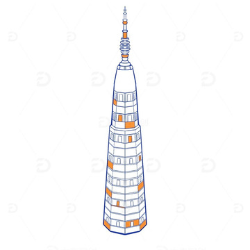 杭州西湖区特色地标建筑保俶塔