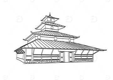 吉隆帕巴寺线稿