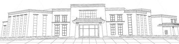 藏式建筑线稿1