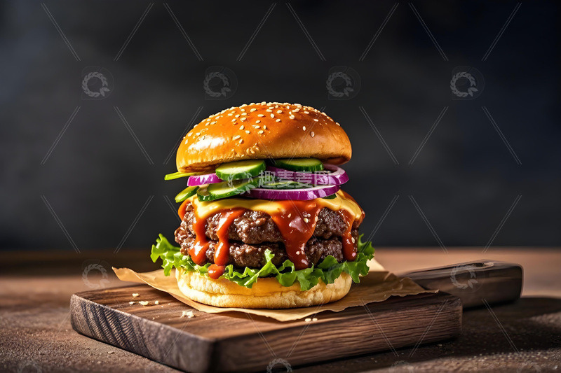 高清大图下载【趣麦麦图】汉堡西餐美食摄影图