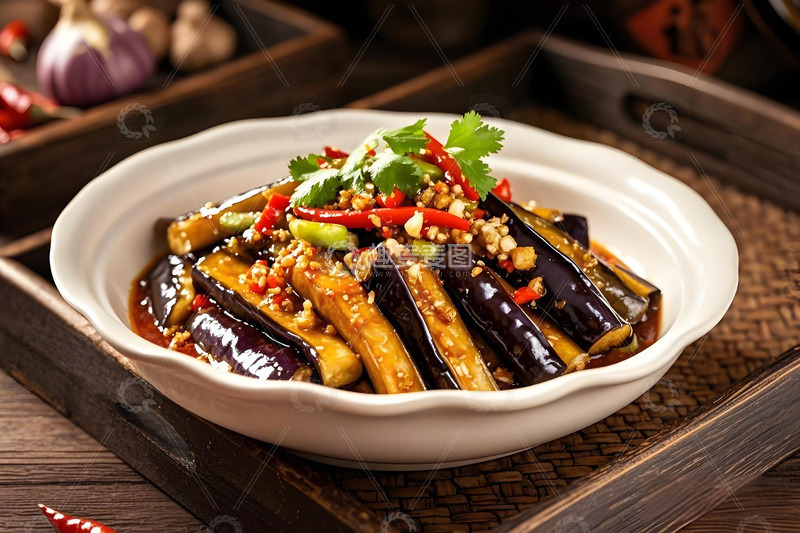 高清大图下载【趣麦麦图】美食摄影之鱼香茄子