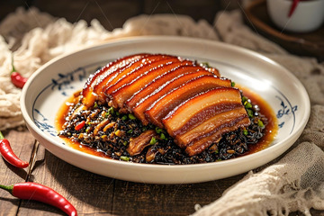 梅菜扣肉美食摄影图2