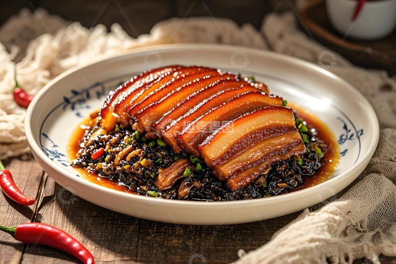 高清大图下载【趣麦麦图】梅菜扣肉美食摄影图2