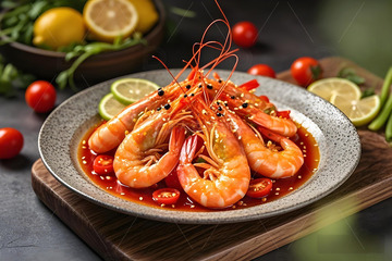 美食摄影海鲜大虾摄影图