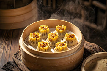 烧麦中式美食摄影图