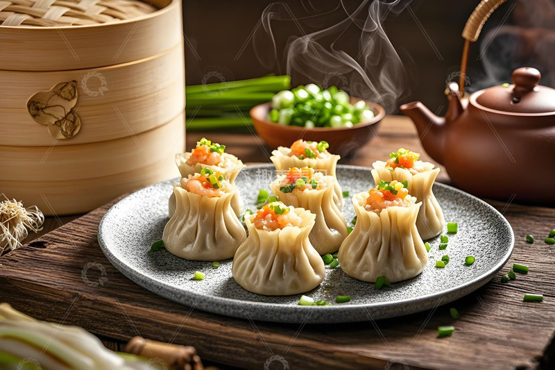 高清大图下载【趣麦麦图】烧麦中式美食摄影图1