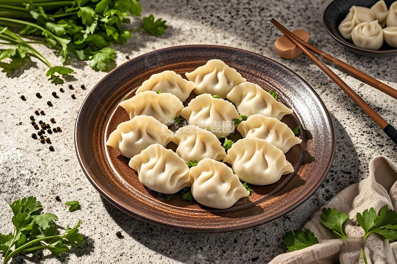 高清大图下载【趣麦麦图】冬至春节美食饺子摄影图