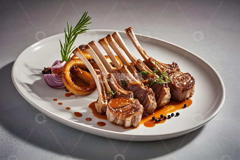 高清大图下载【趣麦麦图】美食摄影之烤羊排4
