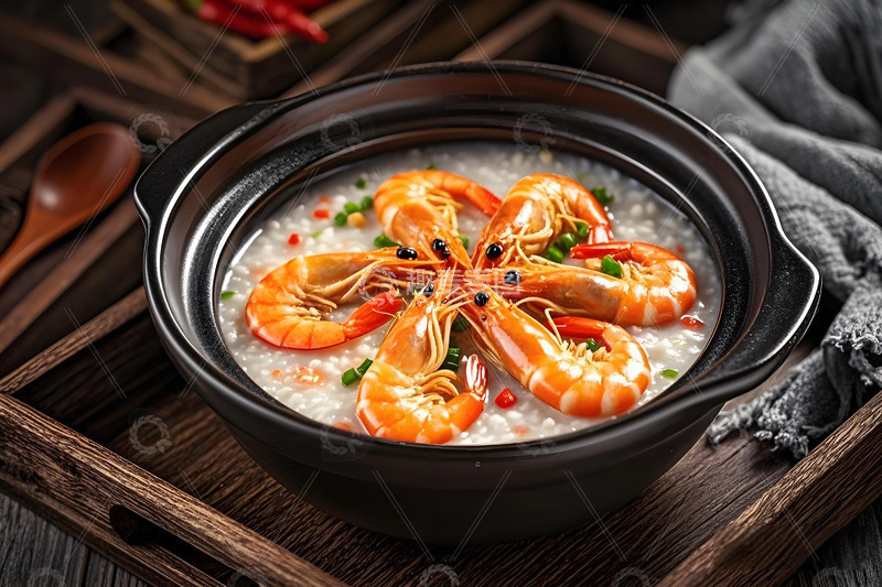 高清大图下载【趣麦麦图】海鲜粥美食摄影图3