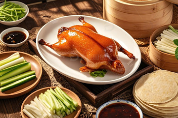 北京烤鸭美食摄影图2