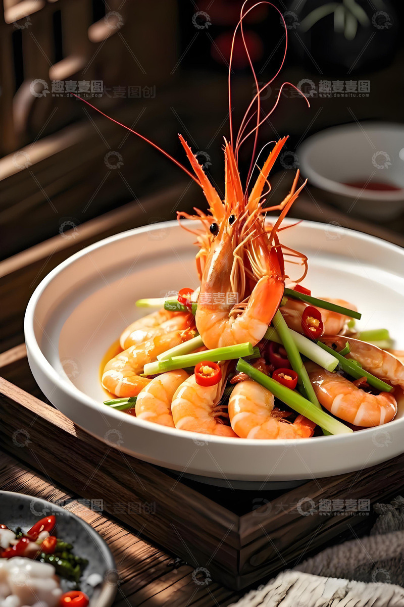 高清大图下载【趣麦麦图】海鲜大虾美食摄影图1