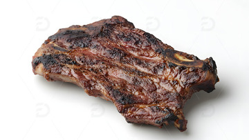 烤熟的牛排美味