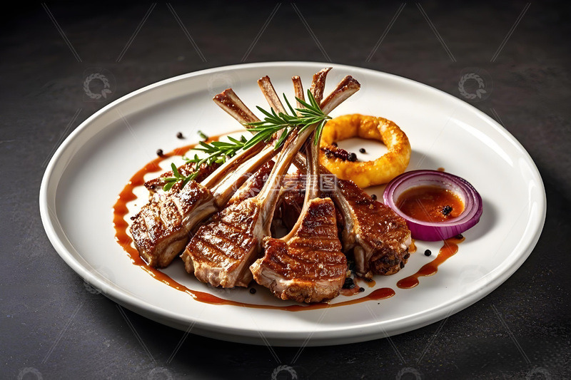 高清大图下载【趣麦麦图】美食摄影之烤羊排6