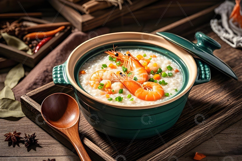 高清大图下载【趣麦麦图】海鲜粥美食摄影图2