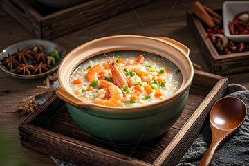 海鲜粥美食摄影图4