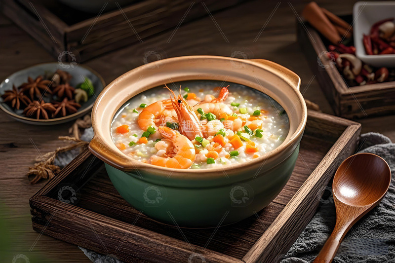高清大图下载【趣麦麦图】海鲜粥美食摄影图4
