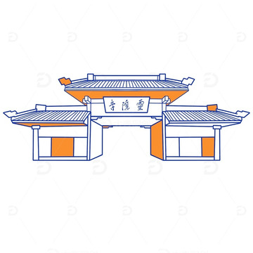 杭州西湖区特色建筑灵隐寺