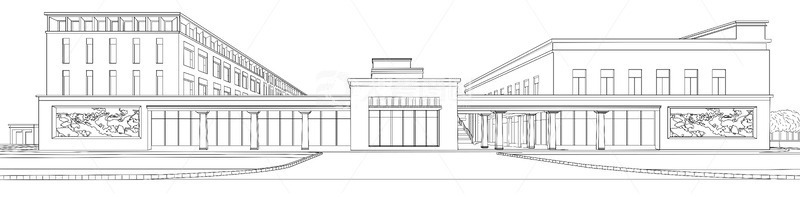 源文件下载【趣麦麦图】建筑线稿
